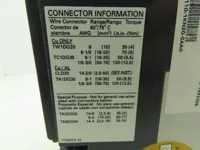 Siemens NDX3B100 Circuit Breaker NDGA 3Ph 100A 600V