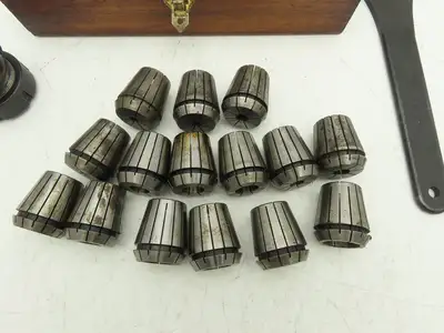 ETM ISO40 ER40 15 Collet Chuck Kit 1/8-1" With 40 ER40X2.165 E Chuck & Wrench
