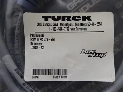 Turck RSM WKC 572-2M Double Ended Cordset U2289-52 New