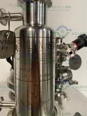 USED ALLOY PRODUCTS 45 LITER STAINLESS STEEL REACTOR 50 PSI W/ BOTTOM DRAIN & VALVES