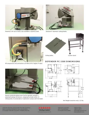 The Hollymatic Defender PC 1500 Poultry Cutter