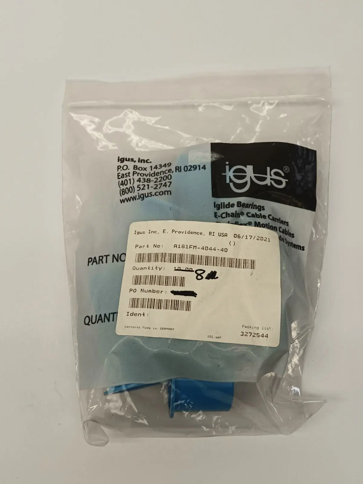 USED IGUS SLEAVE BEARING W/ FLANGE PKG OF 8