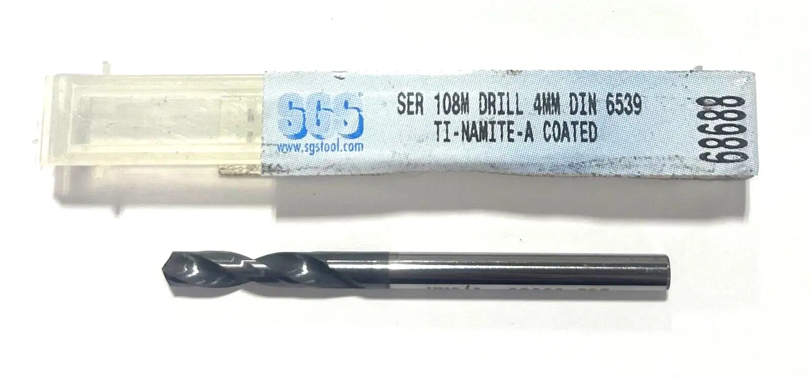 SGS 4mm Solid Carbide Drill AlTiN Coating 2 Flute 145° Point USA Made 68688