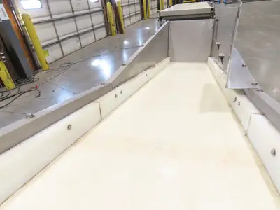 36"x 20' Stainless Portable Incline Conveyor 30"Belt 480V 3PH 100FPM Side Load