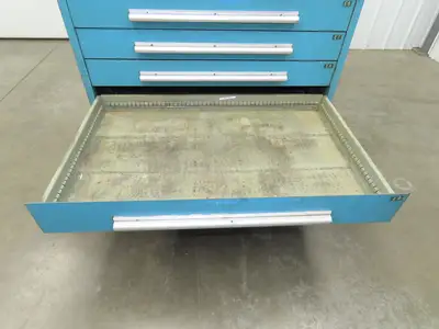 Nu-Era Modular Tool Storage Cabinet 11 Drawer 45x28x61" Stanley Vidmar Blue