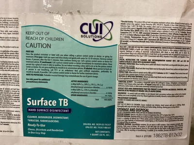 CUI Solutions Surface TB Hard Surface Disinfectant 32oz spray bottle NIB of 12
