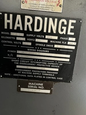 USED 1989 HARDINGE CHNC-II