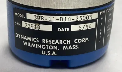 New | in-Stock DYNAMICS RESEARCH CORP 39R-11-B14-2500N Motion Controls Ohio US | Surplus Asset Holdings #1233685