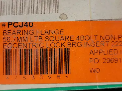 Square Flange Block Bearing 1.57" Bore, PCJ40