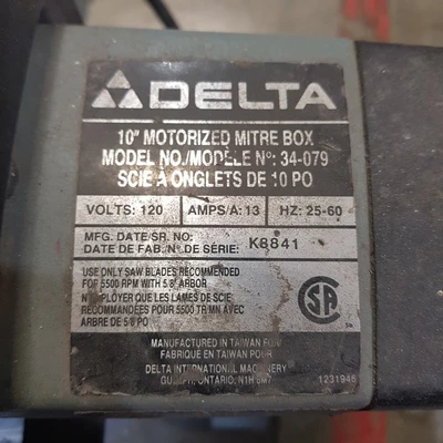 Delta 10″ Mitre Saw