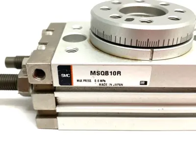 USED SMC ROTARY TABLE ACTUATOR DOUBLE-ACTING 10MM, 0-190 DEGREE