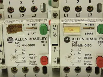Allen Bradley 140-MN-#### Manual Motor Starter 3PH 600VAC Mixed Lot of 16
