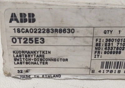 NEW ABB ["OT25E3S", "1SCA022283R8630"]