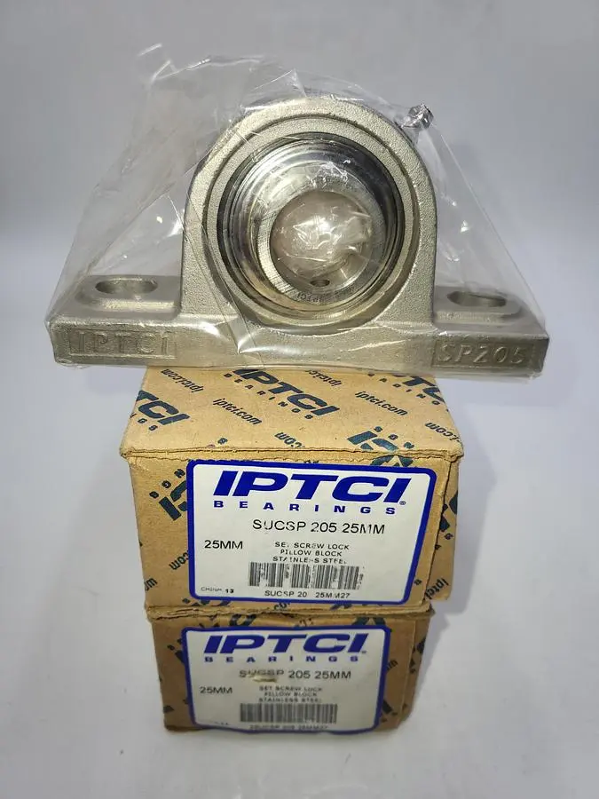 New | in-Stock IPTCI IPTCI STAINLESS BEARINGS SUCSP 205 25MM SET SCREW LOCK PILLOW BLOCK **NEW IN BOX** Bearings | ND Industrial Surplus #1216937