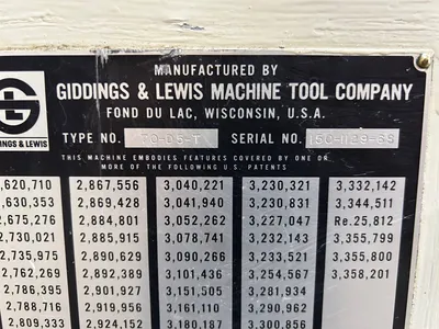 USED 1968 GIDDINGS & LEWIS 70-D5-T