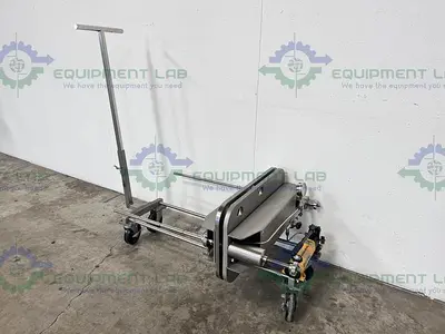 USED MILLIPORE MPODPILOT CP5PN1075 FILTER PRESS W/ ENERPAC P142 HYDRAULIC HAND PUMP