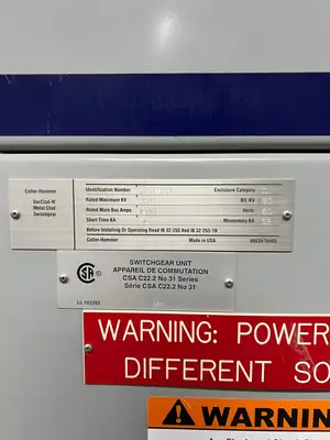 VacClad-W Metal-Clad Switchgear, 4160V, 1200A