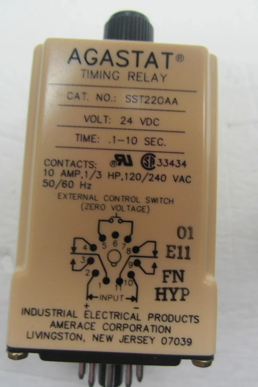 AGASTAT SST220AA TIMING RELAY