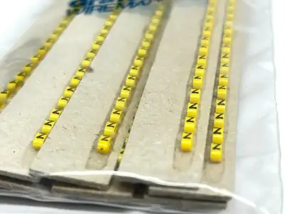 117 | Grafoplast  Wire Markers Z Black on Yellow 10 Strips - New