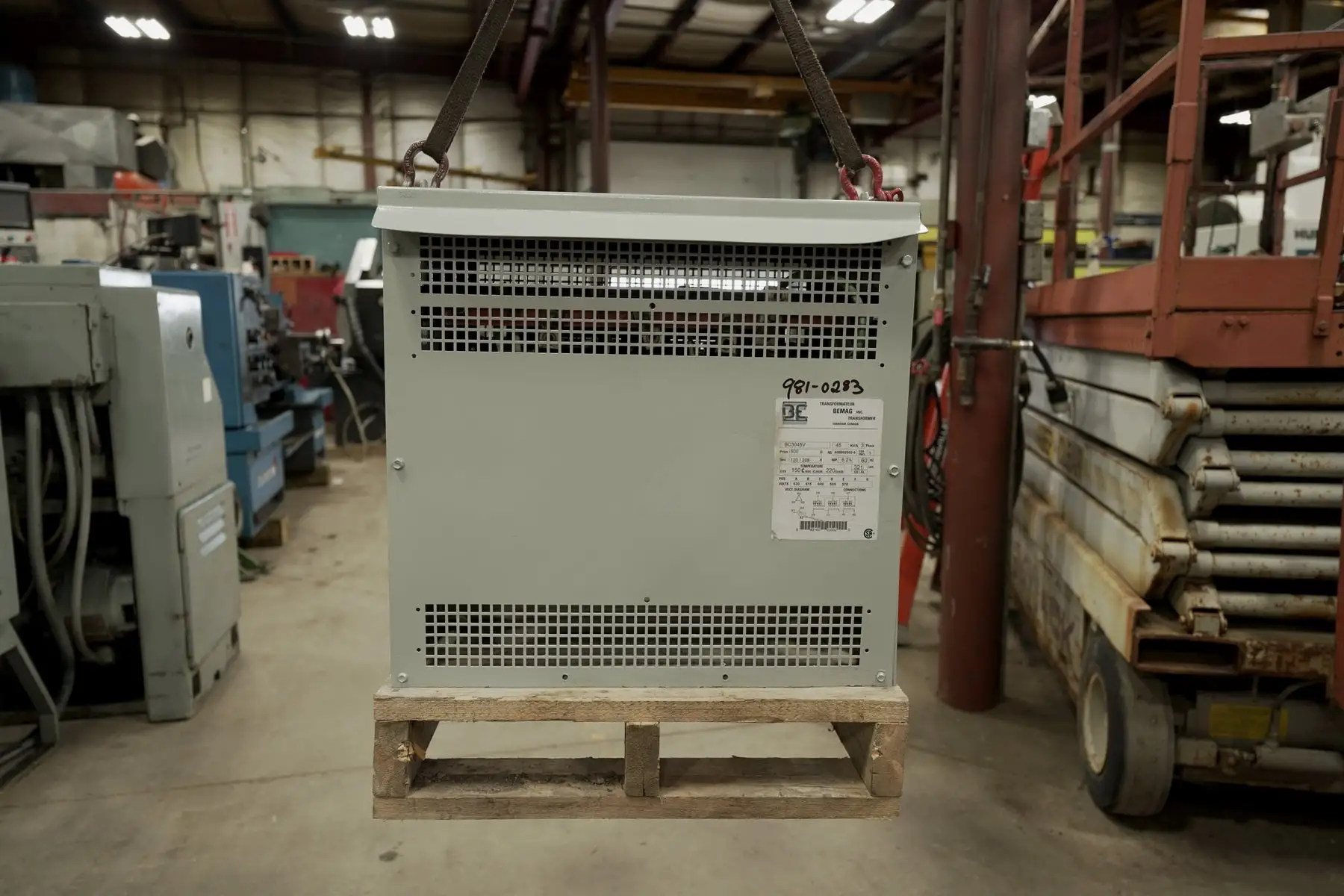 45 KVA 600H to 208X/120V Isolation Multi-tap Transformer