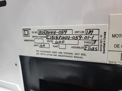USED SQUARE D MODEL 6