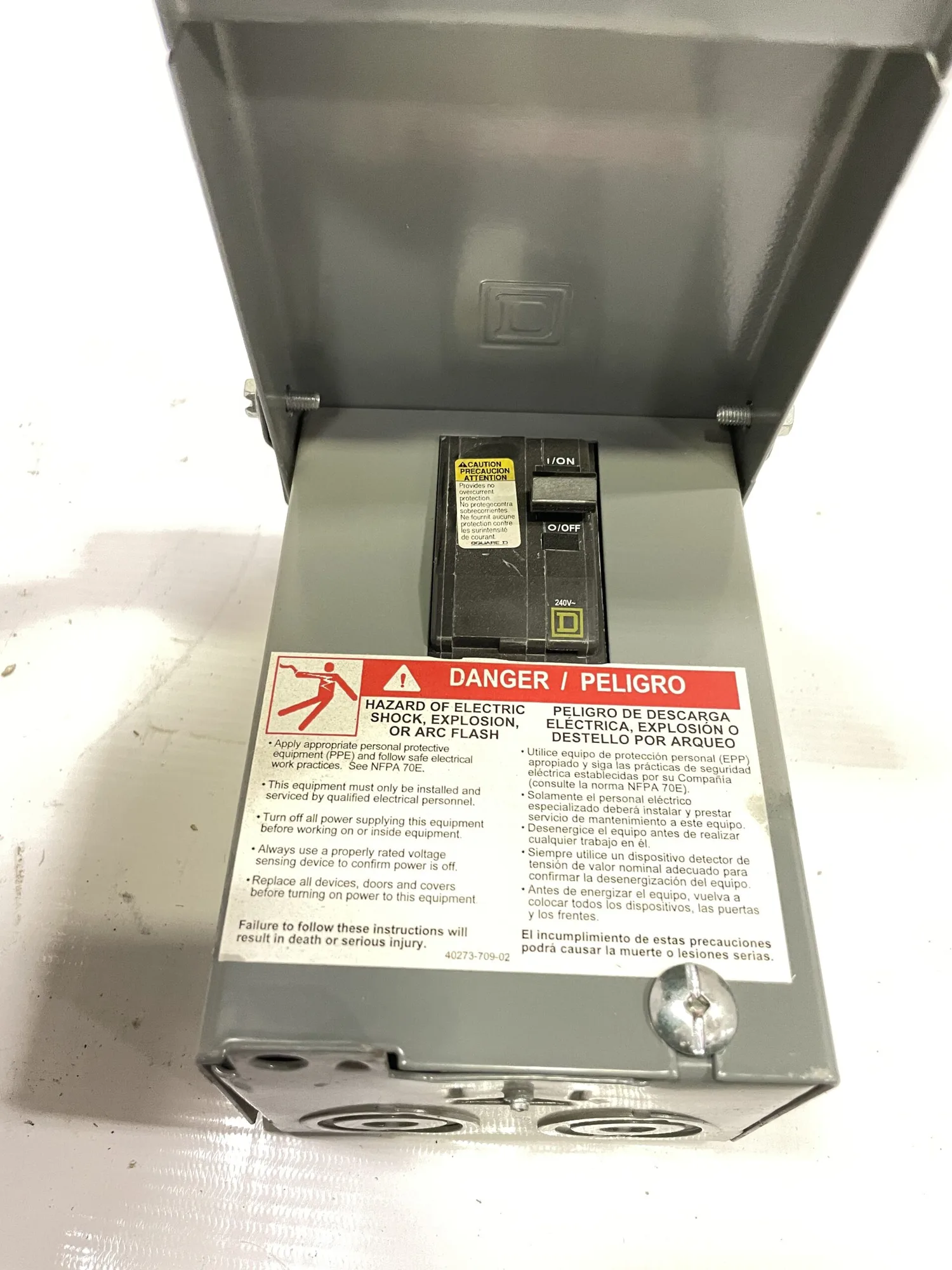 Square D QO200TR 60A 2 Pole Enclosed Disconnect Switch 240VAC 1PH
