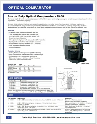 2020 FOWLER R400-FT2-E COMPARATORS | Prime Machinery (10)