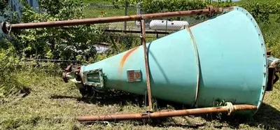 J H Day Nauta Mixer, Stainless Steel Construction Approx. 115 Cubic Ft. Non Jacketed 7’ Diameter on top, 121” Vessel Length