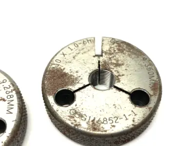 GSG116852-1-1 | Threaded Ring Gage LO GO Set M10 x 1.0-6H GO PD 9.350, LO PD 9.238 - New Other