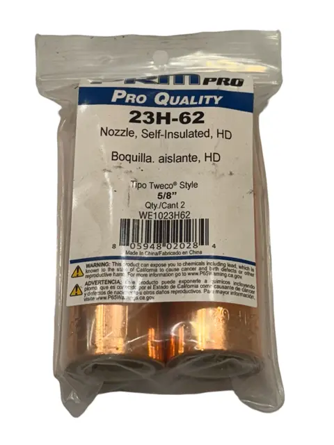 PRM Pro 5/8" MIG Nozzle Self Insulated Heavy Duty 2 Pack