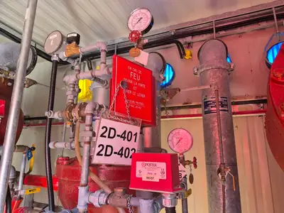 Containerized Foam Fire Suppression System w/ Deluge Valve, Potter Controls & Piping Manifold