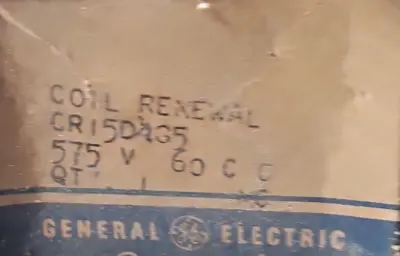 General Electric 15D4G5 Coil renewal. Loc4E14