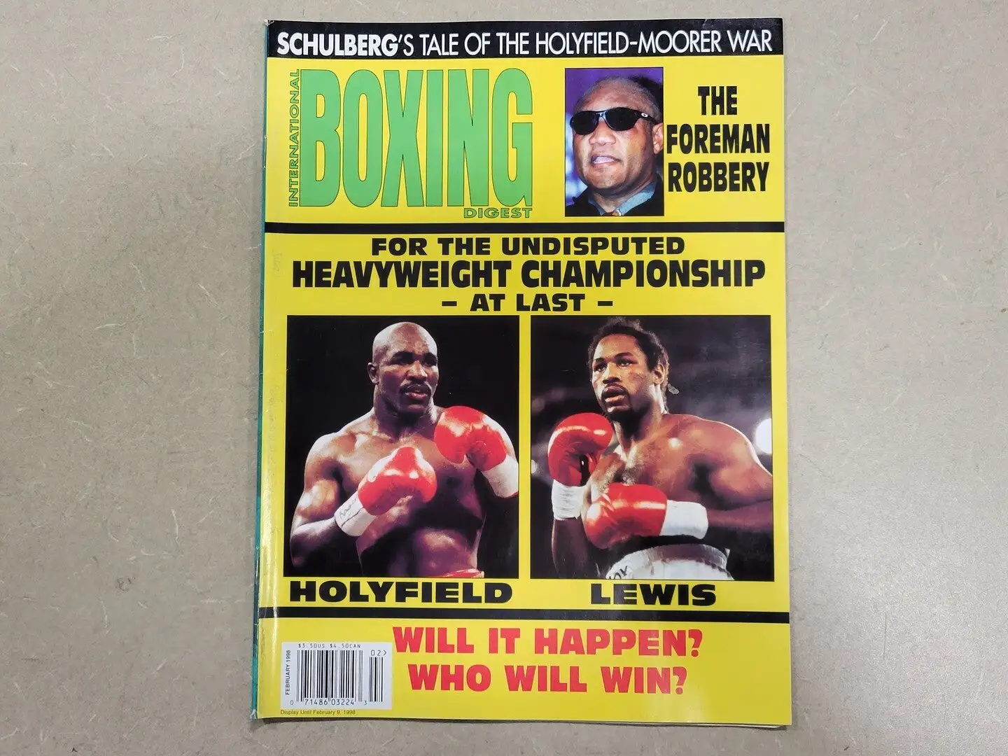 USED BOXING DIGEST FEBRUARY 1995