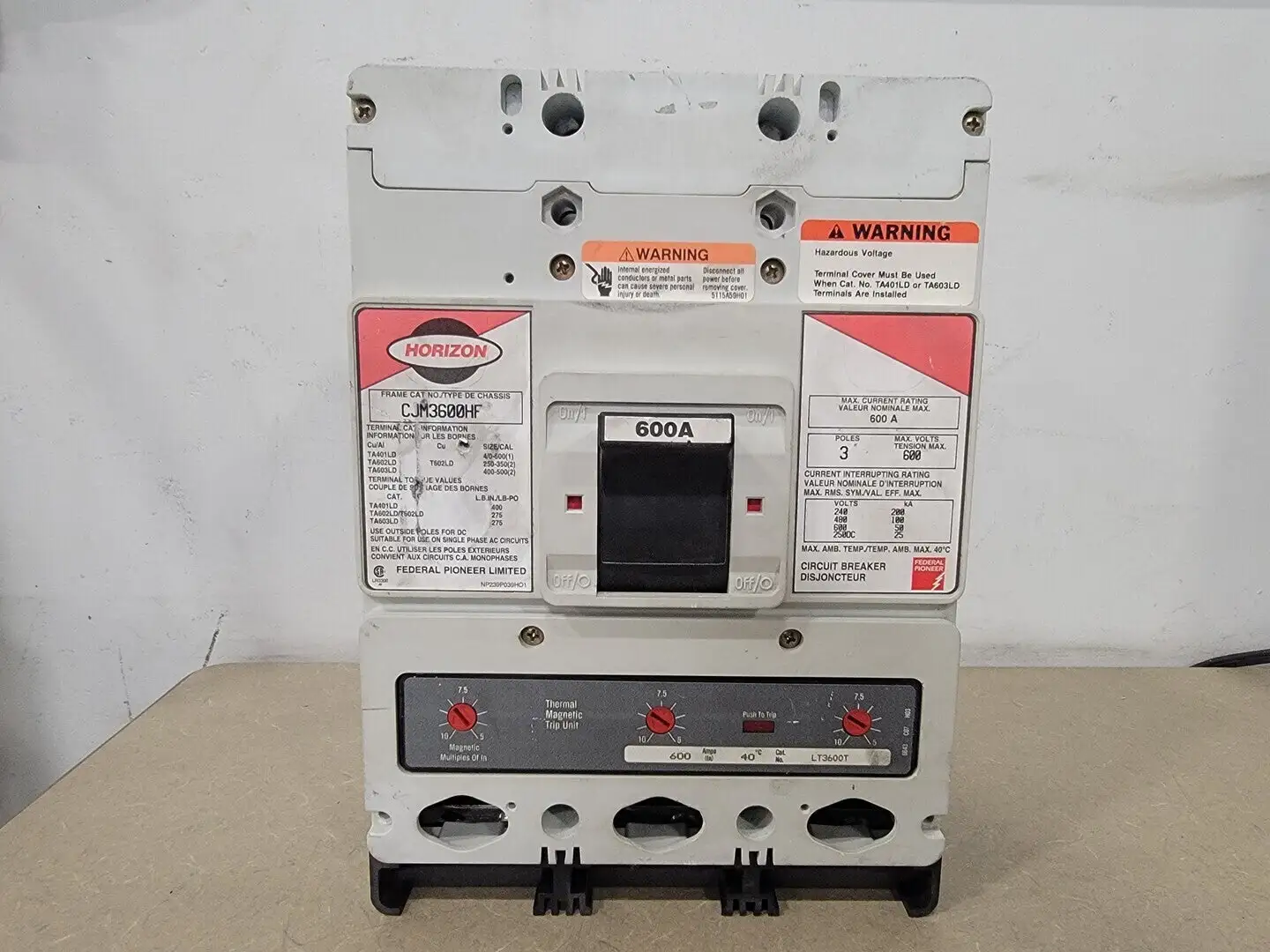 USED FEDERAL PIONEER CJM3600HF
