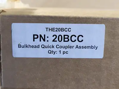 Bulkhead Quick Coupler Assembly 20BCC