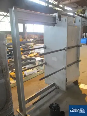 USED ITT 1,848 Sq Ft ITT Bell & Gosset Plate Heat Exchanger, S/S, 150#