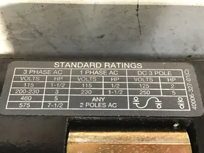 USED ALLEN BRADLEY 1494F-C633 SER B