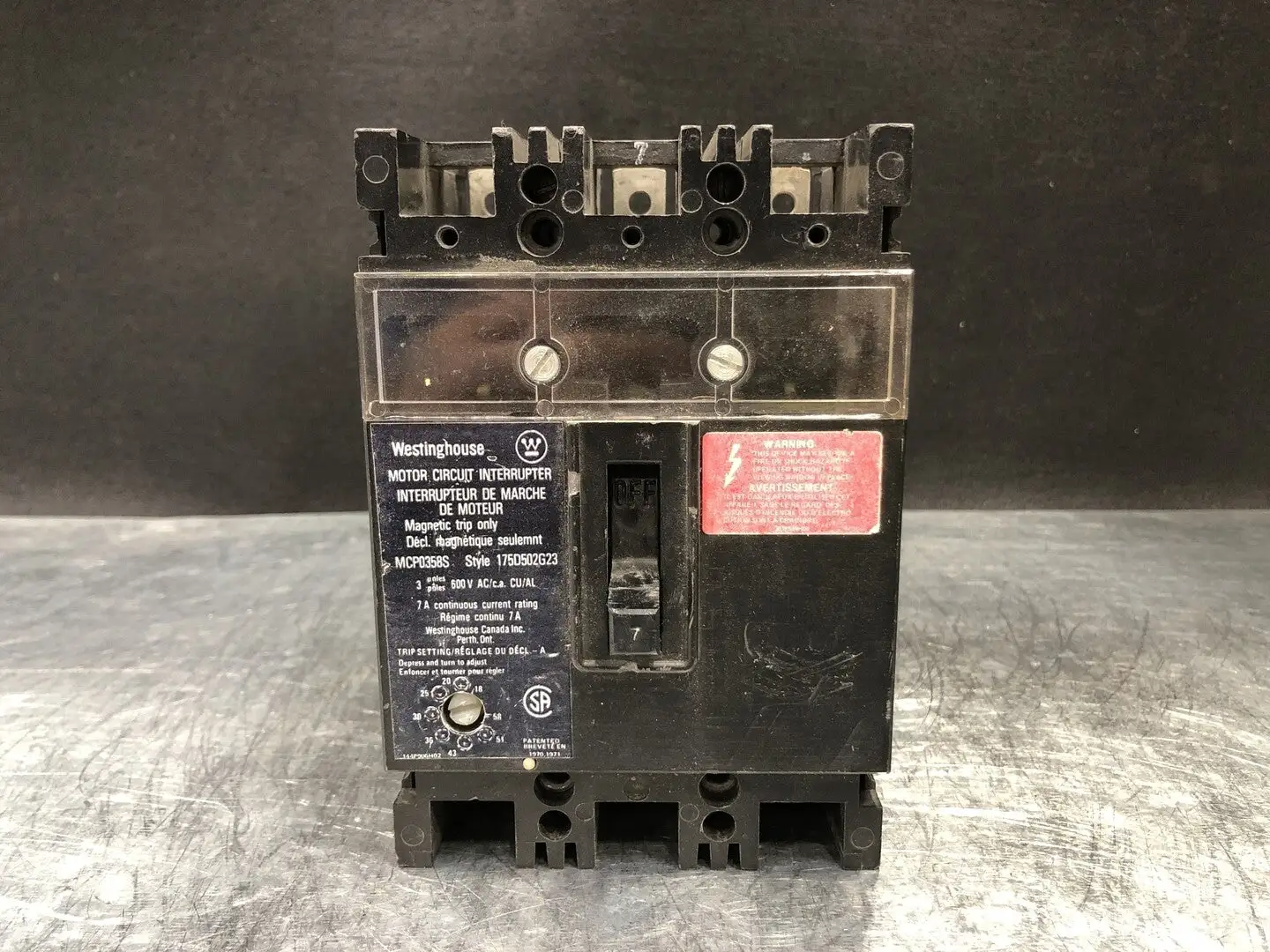 USED WESTINGHOUSE MCP0358S