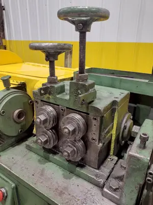 5/16" X 20' SHUSTER METTLER 2A4V AUTOMATIC WIRE STRAIGHTENER AND CUT MACHINE: STOCK #19403