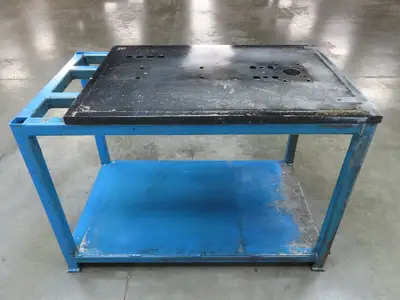 1-1/8" Steel Top Machine Base Welding Table Work Bench 50"W 30"D 34-3/4"H