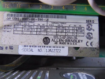 Allen Bradley 1336S-B007-AA-EN4-L6 Variable Frequency Drive 7.5 HP Series D Used