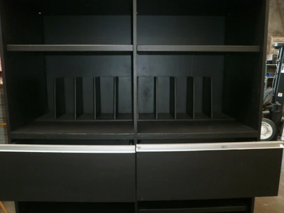 Custom Black Design Workbench Design Furniture. Re-purpose  60"X24"X 80"  wheels