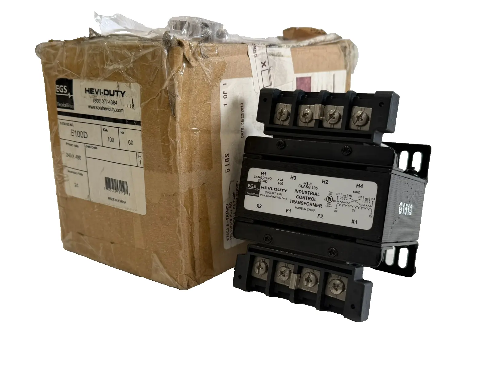 NEW SOLA EGS E100D TRANSFORMER .100KVA 60HZ 240 X 480V