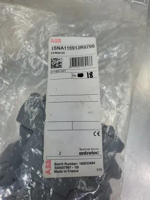 ABB/Entrelec 1SNA116913R0700 Terminal End Plate, Lot of 18. 4D-13