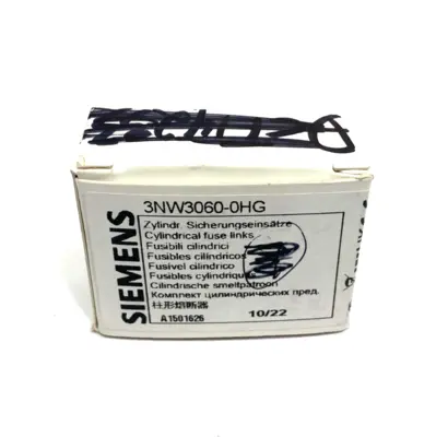 USED SIEMENS SENTRON CYLINDRICAL FUSE, SLOW-BLOW, 6A