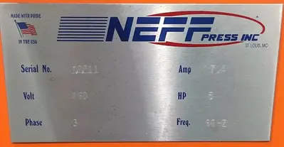 USED 2006 NEFF NEFF D12-5M PRESS