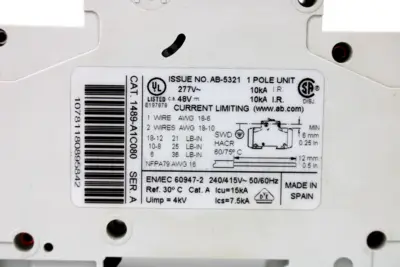 USED ALLEN BRADLEY 1489-A1C080
