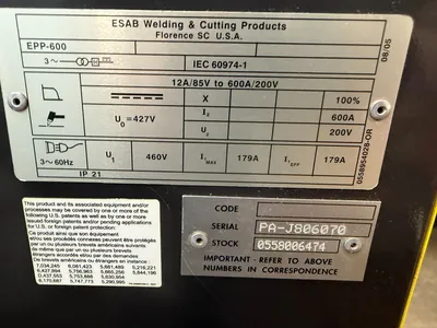 ESAB EPP-600 Power Supplies | Great American Equipment Company (8)
