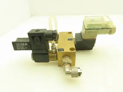 Lutze 1-Way Brass Flow Control Dual Solenoid Valve 24V Freise GmbH