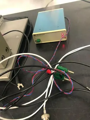 LAKE SHORE Electromagnets on stand with 2.5''thick x5.5'' dia  WITH 110 CURRENT